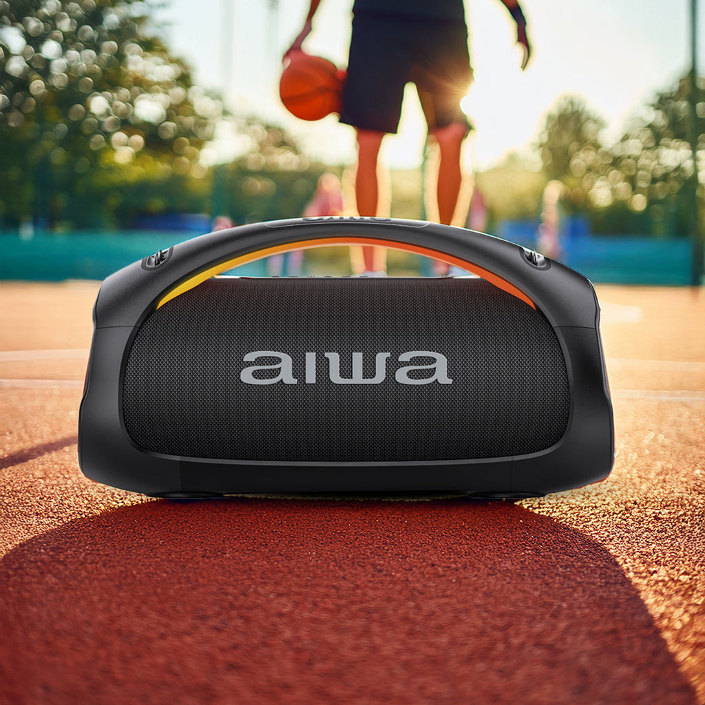 Bocina AIWA AWS544BT IPX6 con luces LED para exteriores