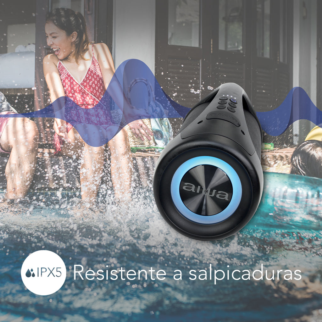 Bocina Aiwa Portátil Cilindrica 50W RMS con TWS