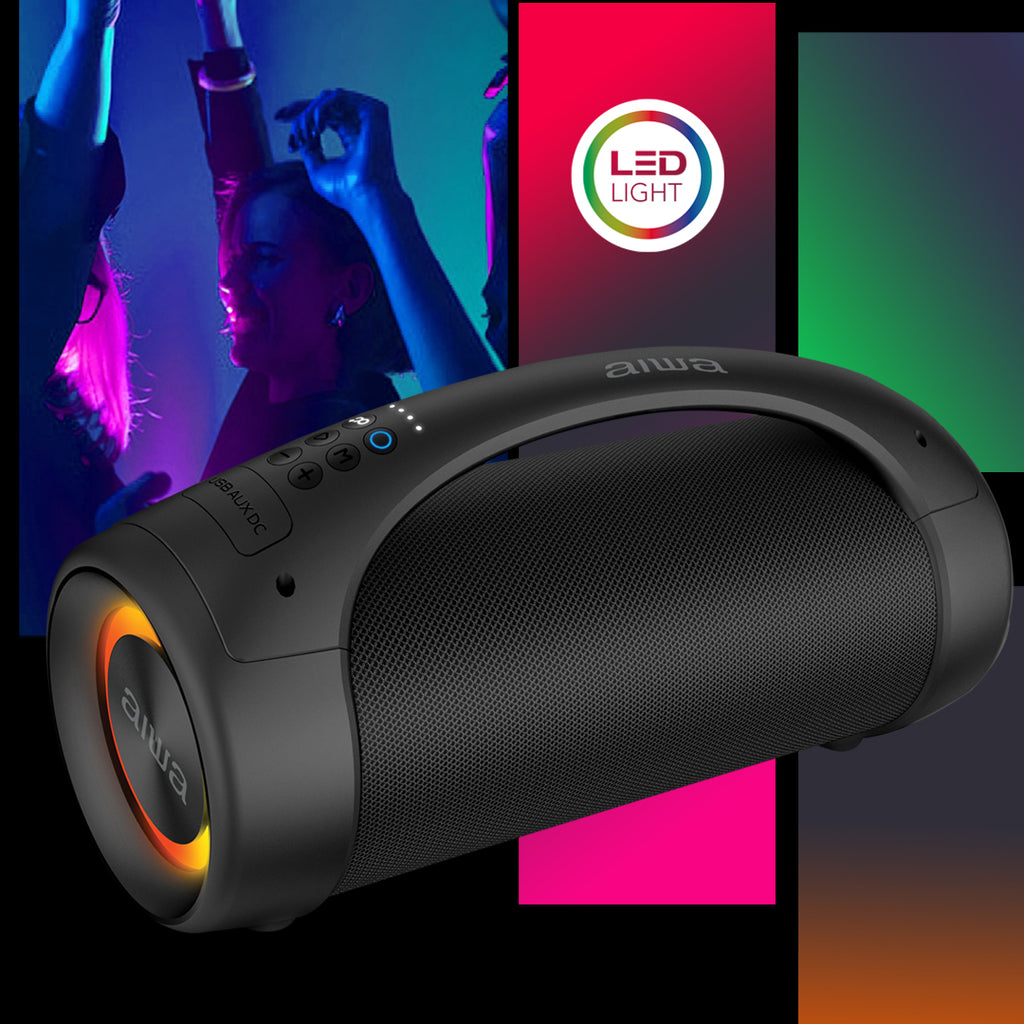 Bocina Aiwa Portátil Cilindrica 50W RMS con TWS