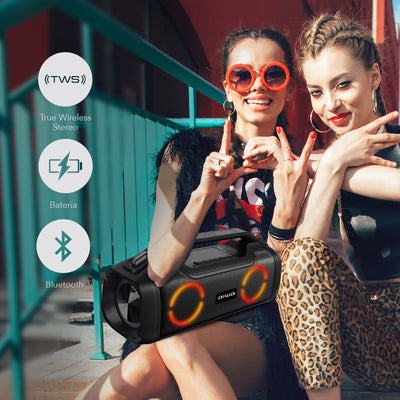 Bocina Aiwa Bluetooth Portátil Resistente al agua 20W RMS con TWS