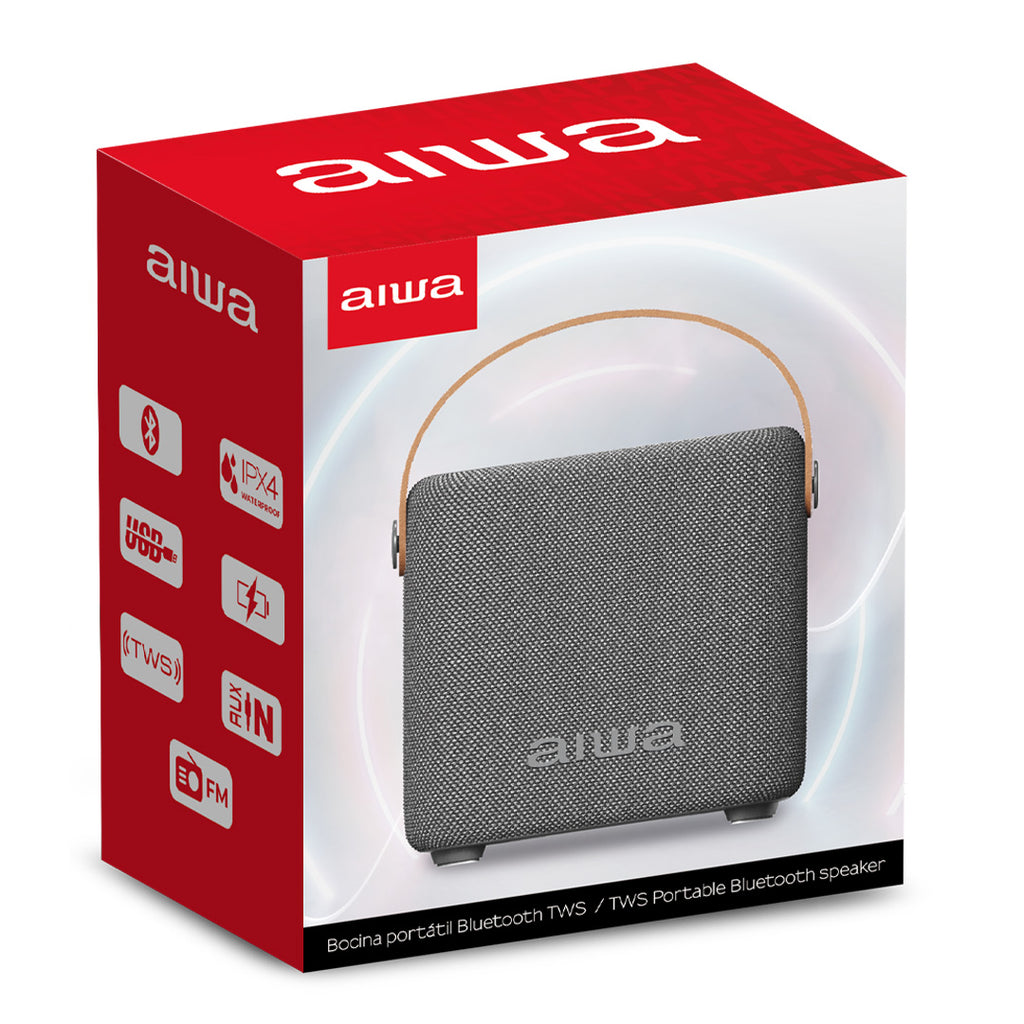 Bocina Bluetooth Portátil Aiwa 7W RMS con TWS