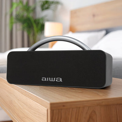 Bocina Aiwa Bluetooth Portátil Boombox Resistente al agua USB 20W RMS con TWS