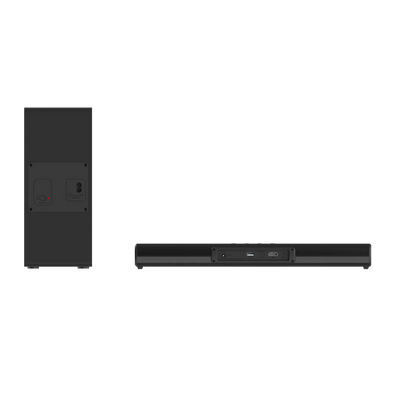 Barra de sonido con subwoofer incluido 2.1 Bluetooth 80W RMS