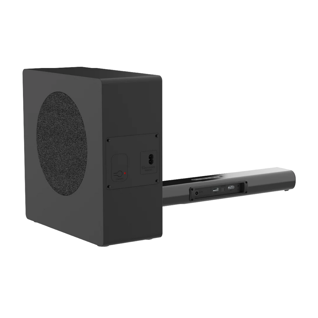Barra de sonido con subwoofer incluido 2.1 Bluetooth 80W RMS