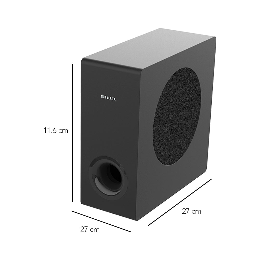 Barra de sonido AIWA AWSBC800WW Bluetooth 2.1 con subwoofer 80W RMS