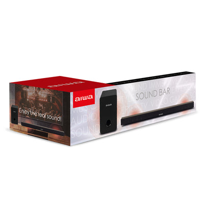 Barra de sonido Aiwa Bluetooth con subwoofer incluido 2.1 120W RMS