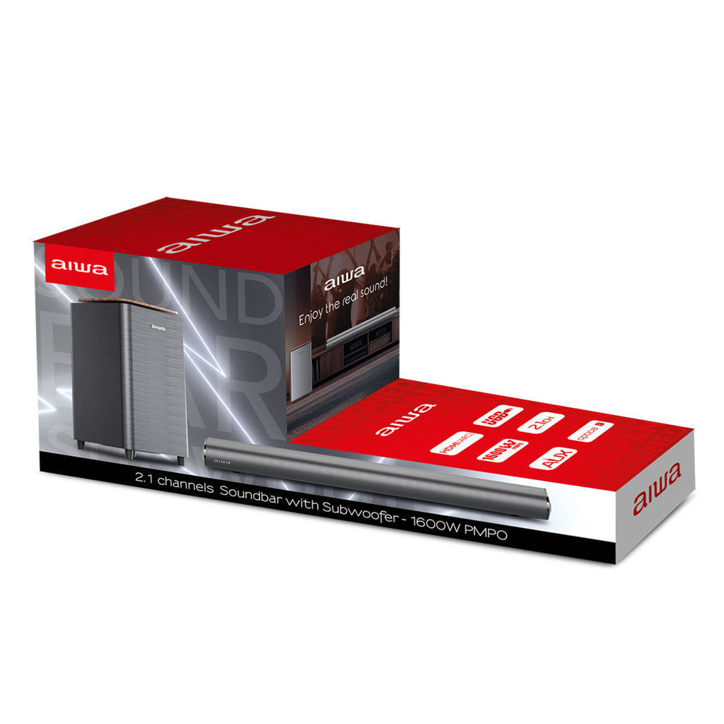 Barra de sonido Bluetooth con subwoofer incluido 2.1 160W RMS
