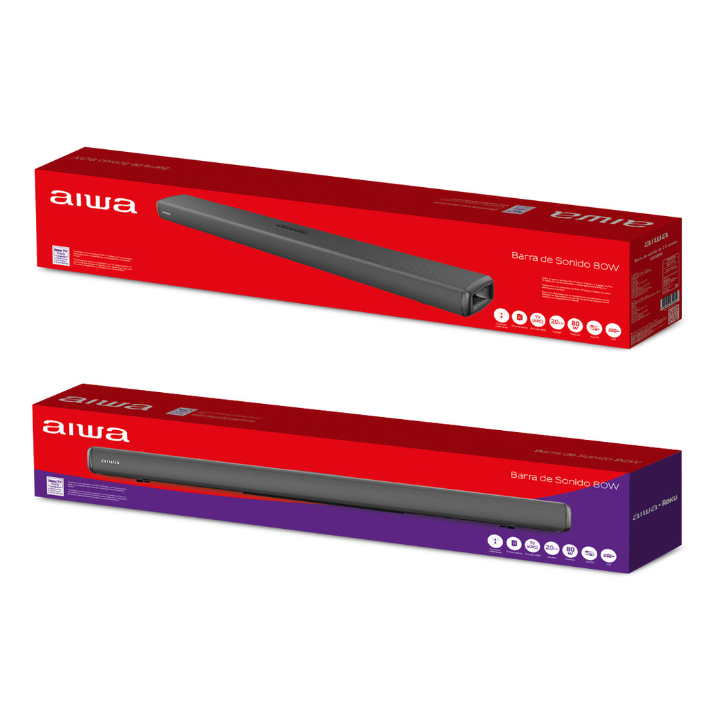 Barra de Sonido Aiwa AWSBRK 80W RMS Bluetooth 5.3 HDMI ARC