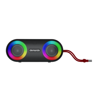 Bocina Portátil Bluetooth Aiwa 20w Ipx5 Radio Fm Aw-sj215 Color Negro