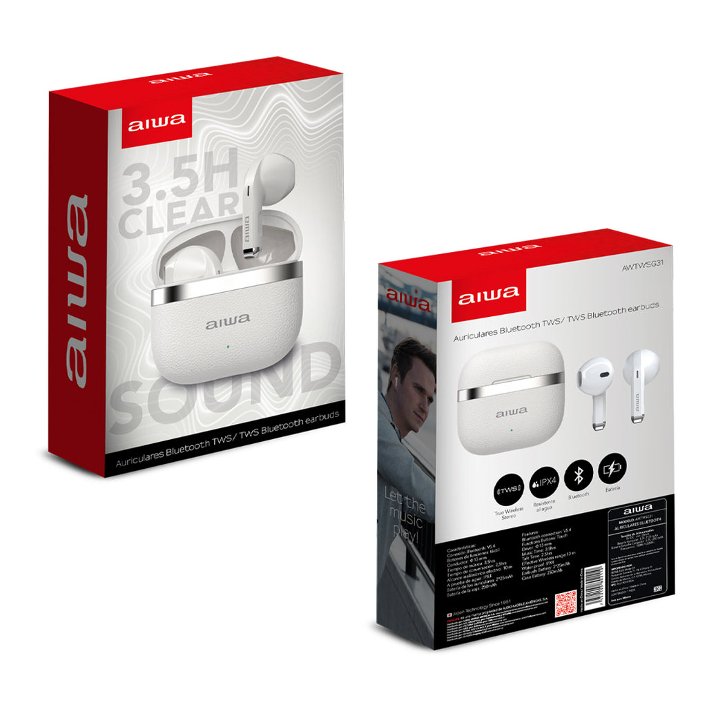 Audífonos Inalámbricos Aiwa Awtwsg31 Bluetooth 5.4 Tws