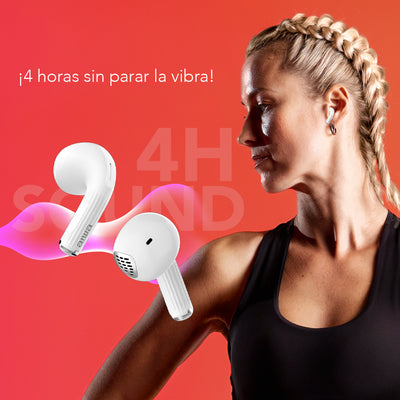 Audífonos Inalámbricos TWS Aiwa AWTWSG6M Blancos Resistente al Agua