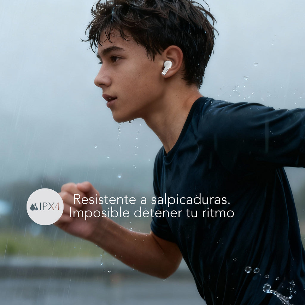 Audífonos Inalámbricos Aiwa Awtwsgm1s Bluetooth 5.4 Tws Blanco