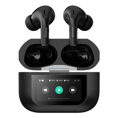 Audífonos AIWA AWTWSGPROW ANC con pantalla integrada Negro