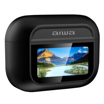 Audífonos AIWA AWTWSGPROW IPX4 para deporte, trabajo y entretenimiento Negro
