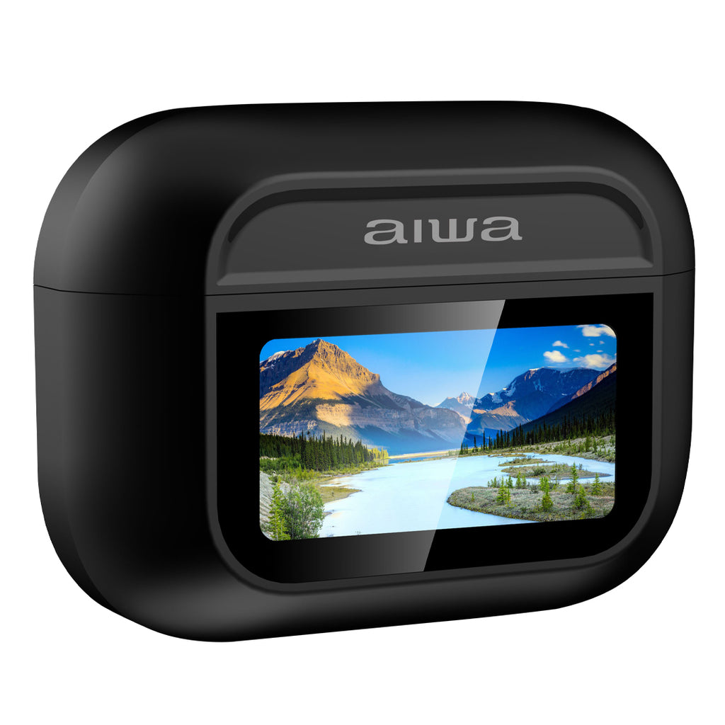 Audífonos AIWA AWTWSGPROW IPX4 para deporte, trabajo y entretenimiento Negro
