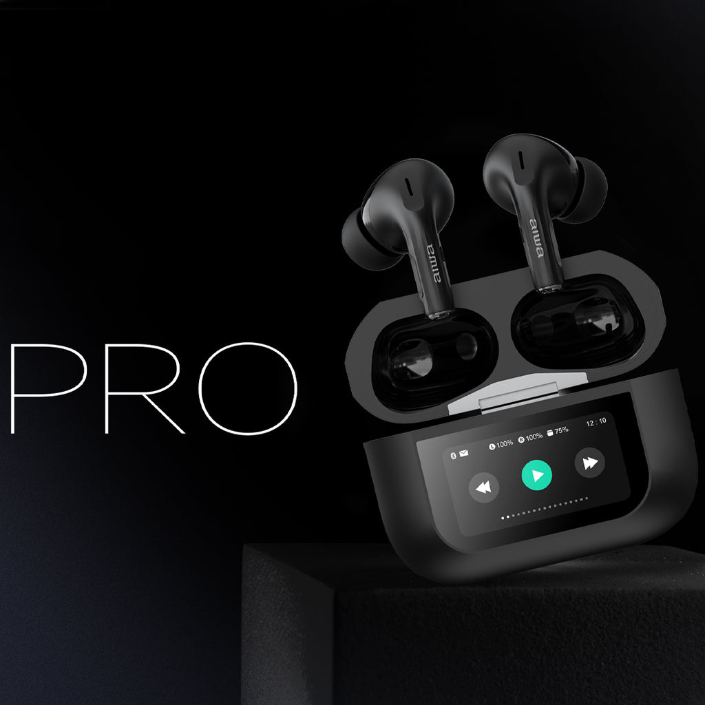 Audífonos AIWA AWTWSGPROW in-ear con driver de 13 mm y TWS Negro