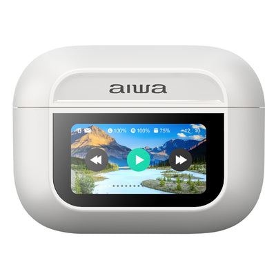 Audífonos AIWA AWTWSGPROW ANC Bluetooth 5.4 con control táctil Blanco