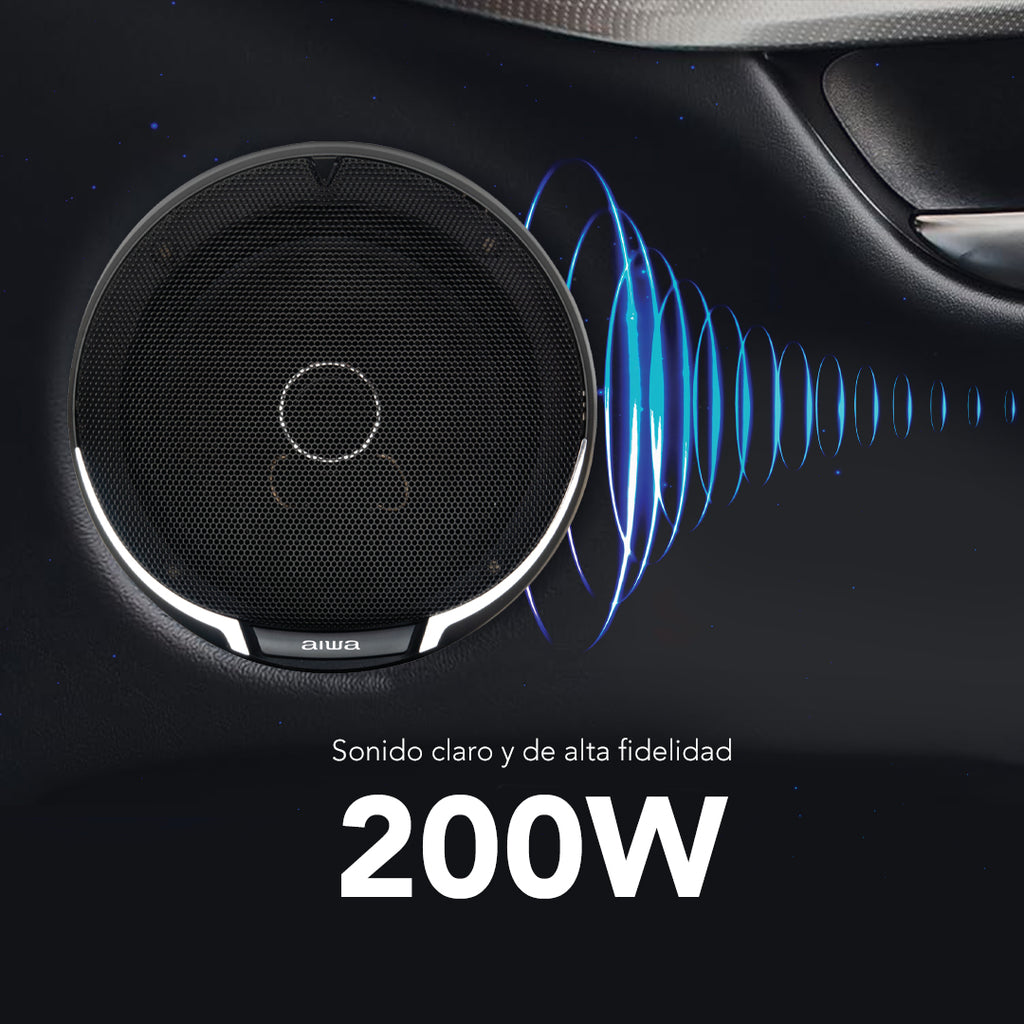 Par de bocinas AIWA TAW-1633 de 6.5 pulgadas para carro