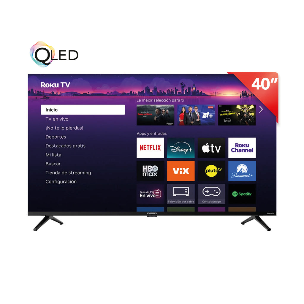 Pantalla AIWA de 40 Pulgadas AW40RKQ QLED con Resolución Full HD