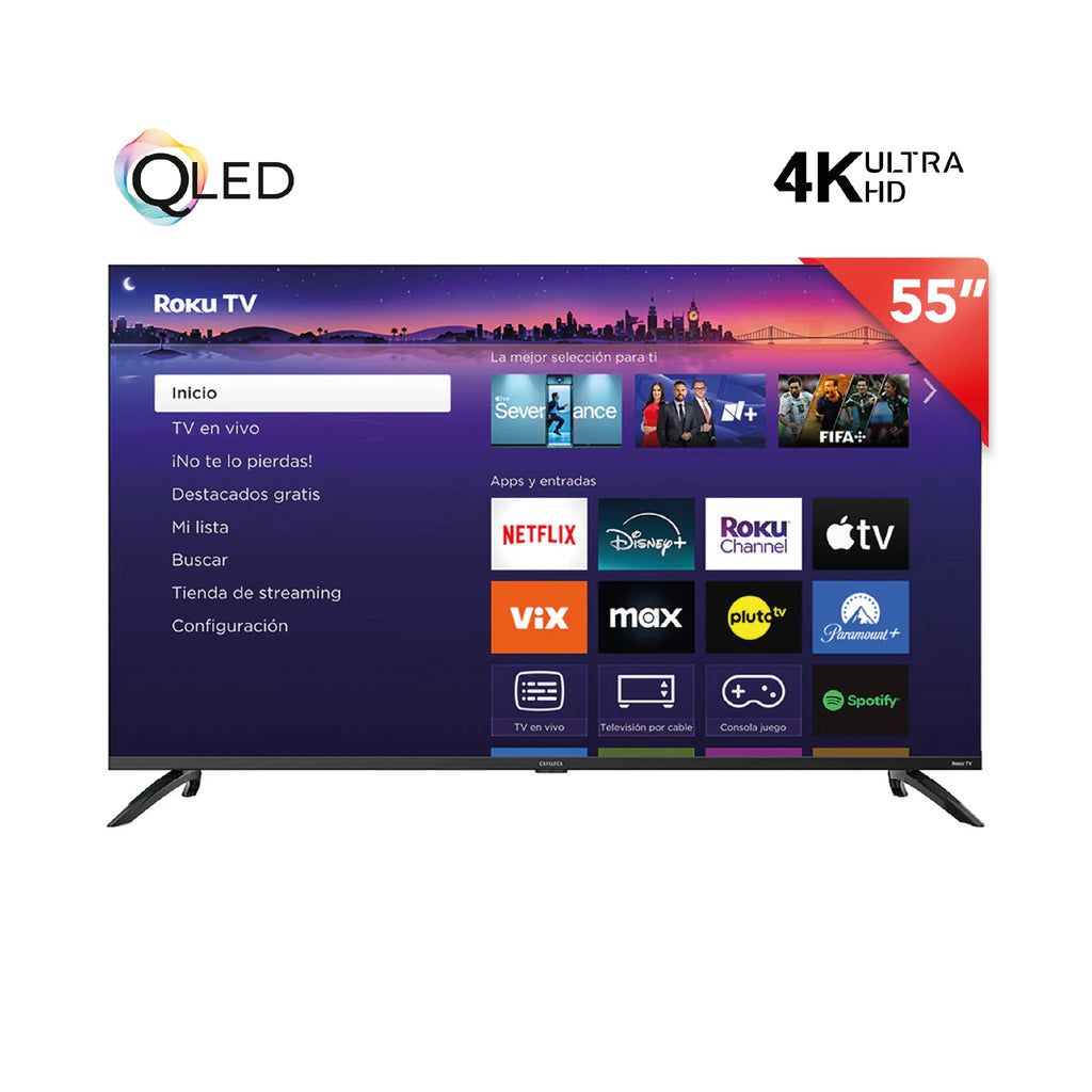 Pantalla AIWA 55 pulgadas AW55RKQ QLED 4K UHD Roku TV HDR