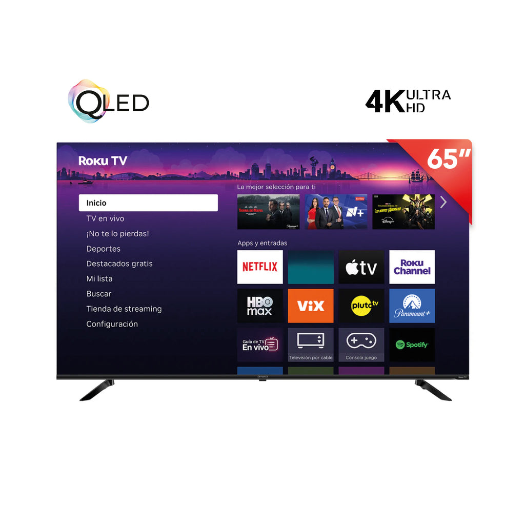 Pantalla AIWA AW65RKQ 65 pulgadas QLED 4K UHD Roku TV Dolby Audio